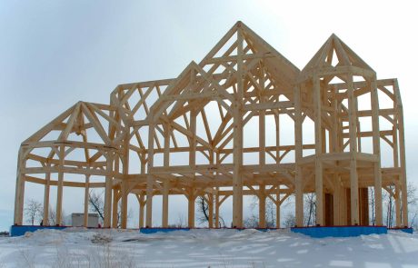 Home exterior in construction phase