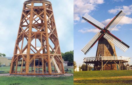 Windmill design in progress and complete