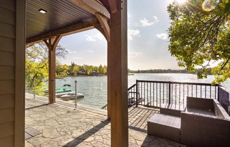 View of the lake from the deck