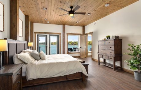 Bedroom with lake view