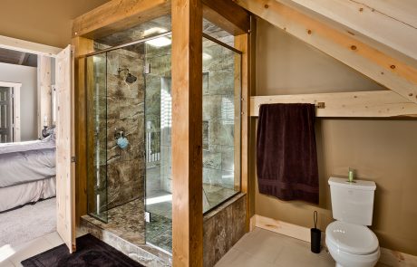 Bathroom with tiled shower